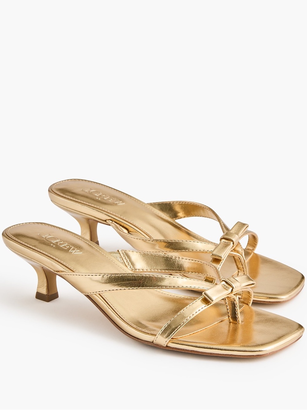 J Crew Bow flip-flop kitten-heel sandals CR282